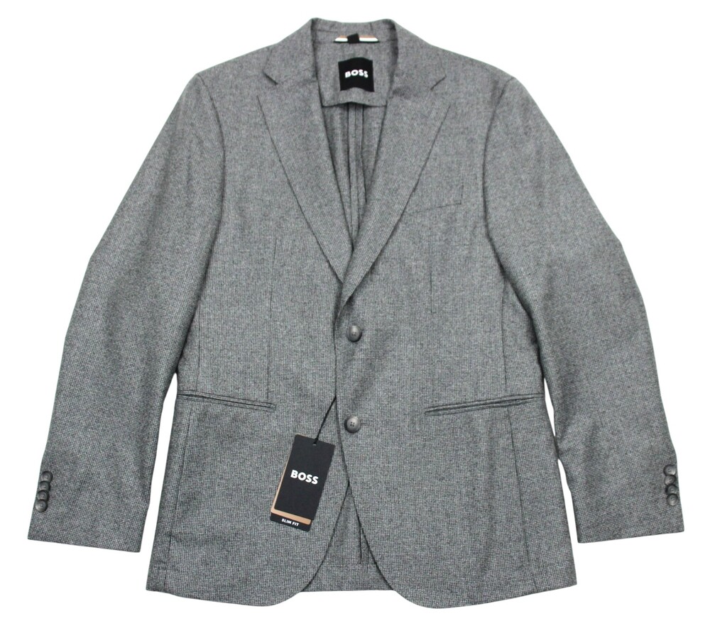 Hugo Boss C-Huge-251 Sport Coat 38 R Mens Grey Slim Fit Wool Two Button Blazer